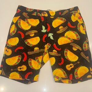 Loudmouth Taco Fiesta Shorts TACO/PEPPER AMAZING SIZE 38 NWOT HARD TO FIND!LOOK